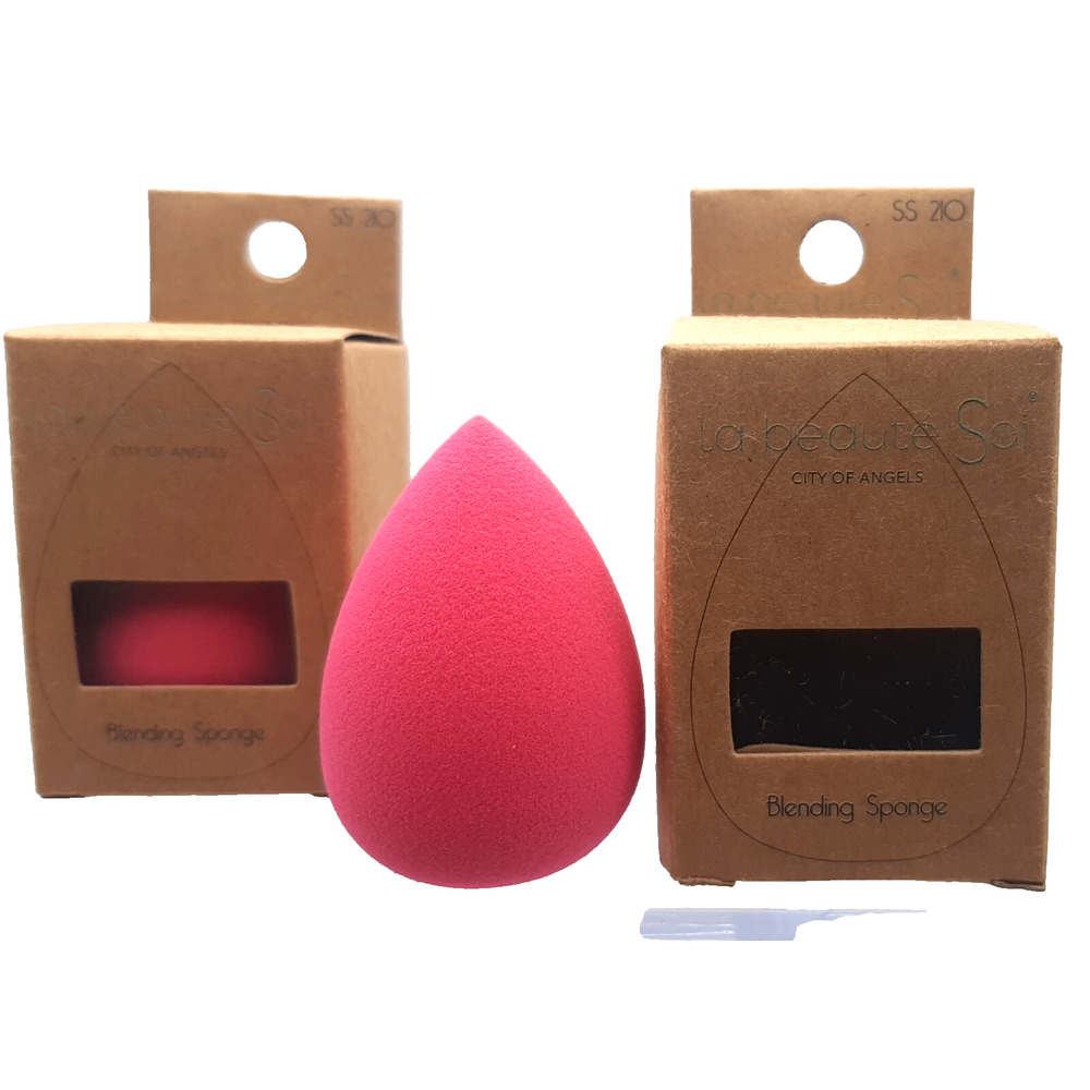 LOT OF 2 La Beaute Soi Makeup Blending Sponge PINK